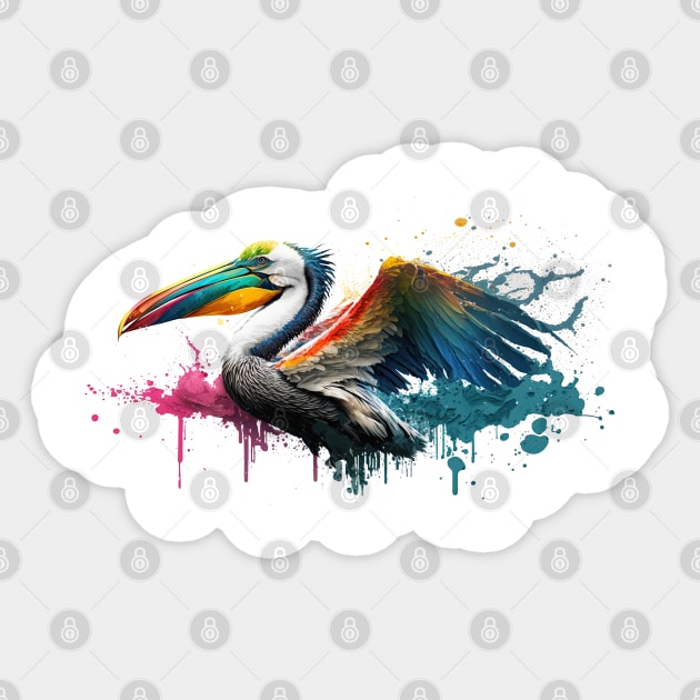 Pelican Sticker by Urban Archeology Shop Gallery